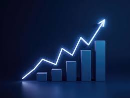 Illustration representing investment growth, blockchain asset expansion, and financial progress with