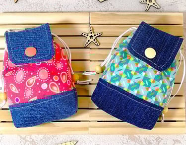 2 mini sacs colorés