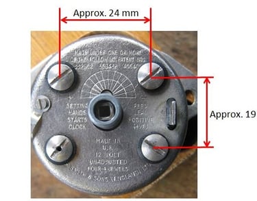 case screws on rear of clock