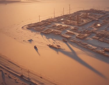 a man riding a skateboard down a street next to tall buildings
