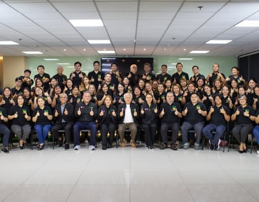a group of people standing around a group of people