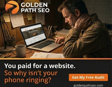 Ad saying "Your paid for a website, So why isn't your phone ringing."