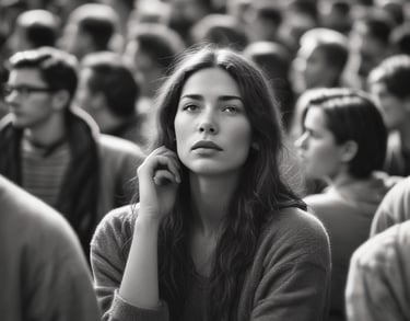 a man riding a skateboard down a street next to tall buildings