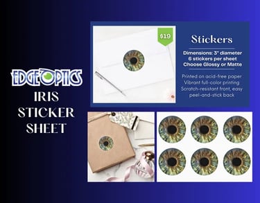 Iris Photography Sticker Sheet Infographic