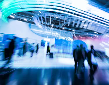 blurred-people-trade-fair