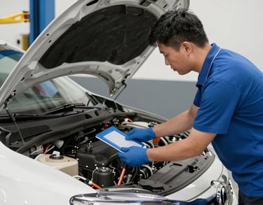 a man riding a skateboard down a street next to tall buildings