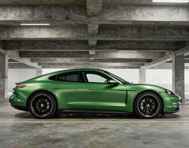 Finished green vehicle wrap by Wrapped in Glory