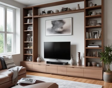 a man riding a skateboard down a street next to tall buildings