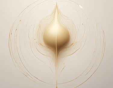 gold abstract object representing balance