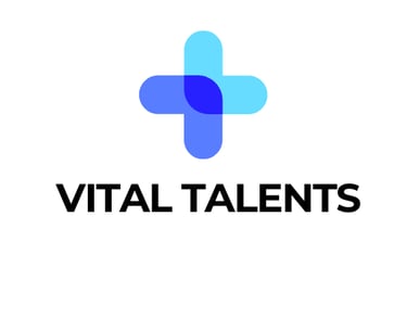 Vital talents logo with company quote below.