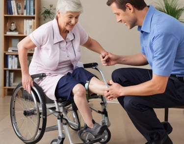 a man riding a skateboard down a street next to tall buildings