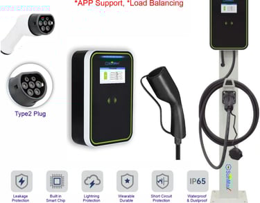 Smart E-Car charger with app support