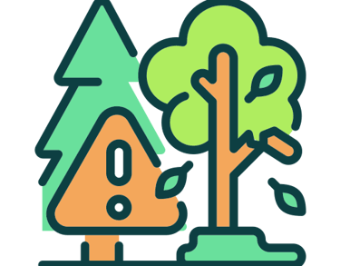 Tree failure and hazard icon for tree safety audits 