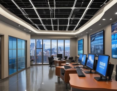 a bunch of blue wires connected to each other