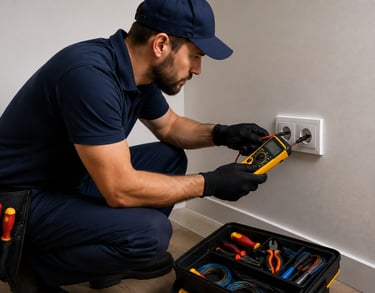 Réparation et remplacement d’une prise électrique par un électricien qualifié pour garantir la sécur