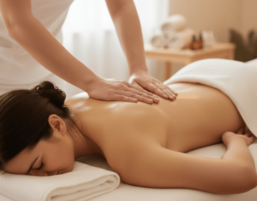 masaje de cuerpo entero en camilla