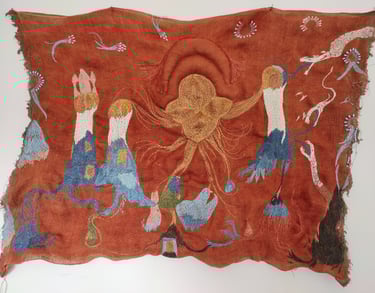 karine-nguyen-van-tham-la nonne de tous les chemins, châle brodé