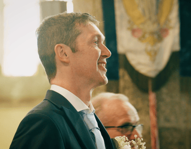 Marié durant la cérémonie religieuse