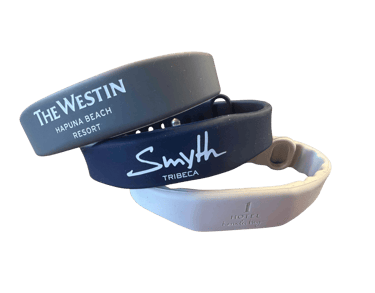 Bracelets silicones RFID avec gravure et gravure teintée