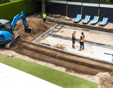 Construcción de Piscinas. Excavación y Preparación del Terreno