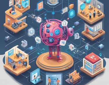 a man riding a skateboard down a street next to tall buildings