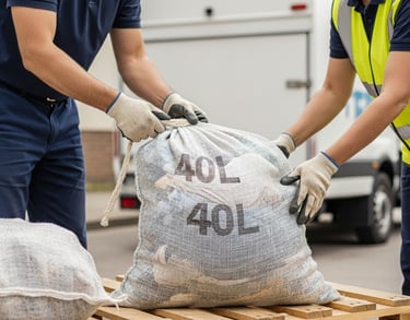 bin men collecting bins