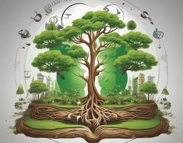 a man riding a skateboard down a street next to tall buildings