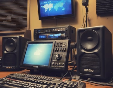 a man riding a skateboard down a street next to tall buildings