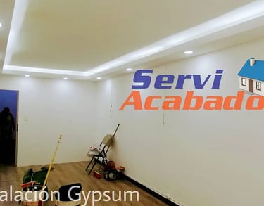 Reformas con Gypsum, serviacabados realizamos Remodelaciones con yeso.