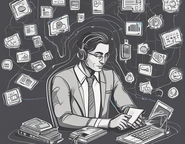 a man riding a skateboard down a street next to tall buildings