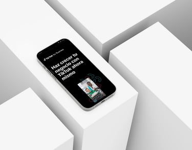 Smartphone mostrando página de TikTok Ads