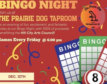 Bingo - best family friendly restaurant and best family friendly taproom in Hill City and Rapid City