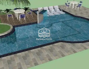 Desain 3D kolam renang impian di Bandung oleh DayanaPool.