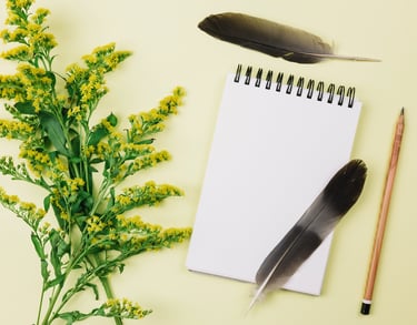Cahier et plantes