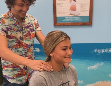 Dr. Spencer performing gentle chiropractic care on child Franklin TN