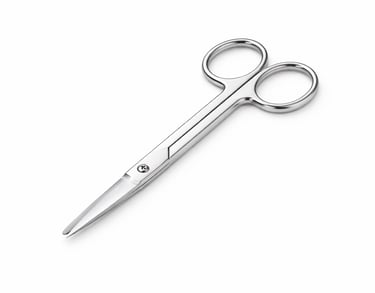 stainless steel Mayo scissors instrument CE certified for cutting sutures and materials.
