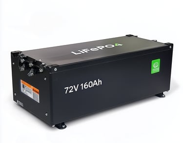 closeup view of 72V LiFePO battery for Impulse Electromotive Nano-3 Micro EV car