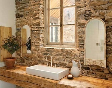 Reforma de baño rústico