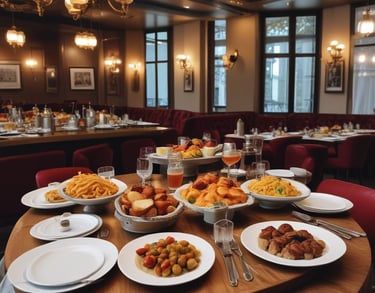 a man riding a skateboard down a street next to tall buildings