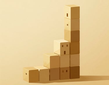 a man riding a skateboard down a street next to tall buildings