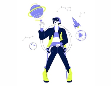 a man in a suit and tie is juggling around a globe