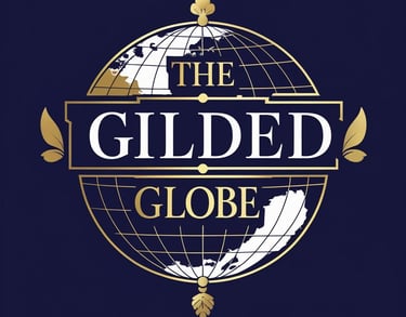 elegant emblem logo with globe