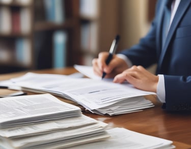 a man riding a skateboard down a street next to tall buildings