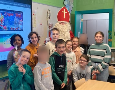 Saint Nicolas dans la classe de madame Julie