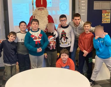 Saint Nicolas dans la classe de monsieur Léo