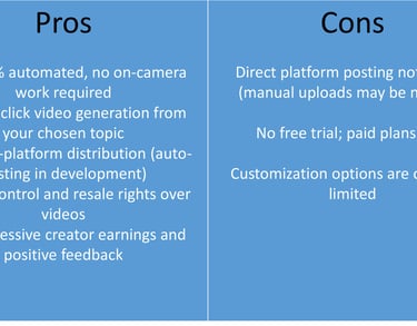 a comparison of pros and cons of pros