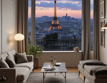a man riding a skateboard down a street next to tall buildings