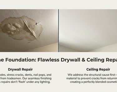water damage repair before and after