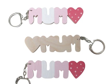 mum and mam keyring