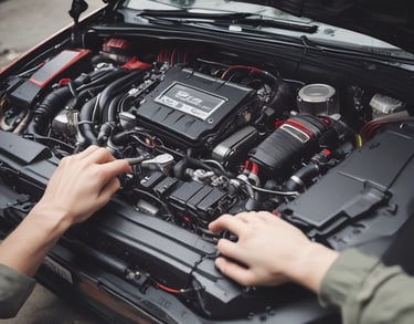 a man riding a skateboard down a street next to tall buildings